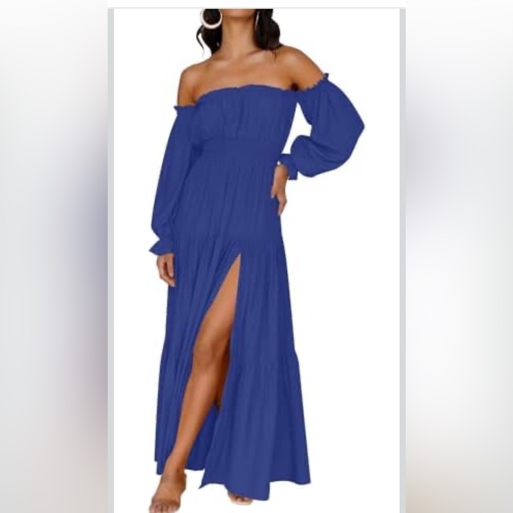 Off shoulder tiered maxi dress - Picture 4 of 5